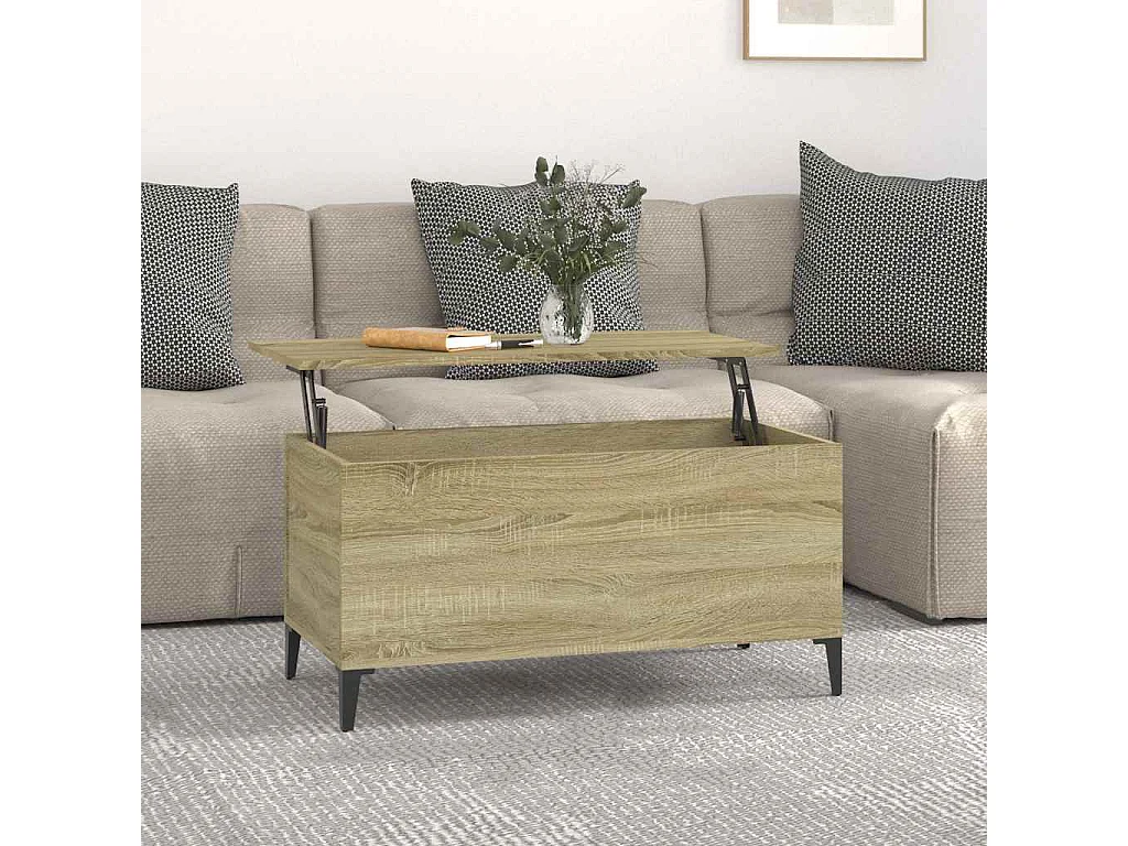 Couchtisch-Wohnzimmertisch-Beistelltische Sonoma-Eiche 90x44,5x45 cm Holzwerkstoff SHL84026