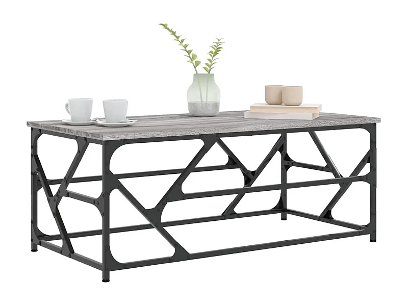 Table basse salon-Table d'appoint Sonoma gris 100x50x40 cm Bois d'ingénierie SHL30452