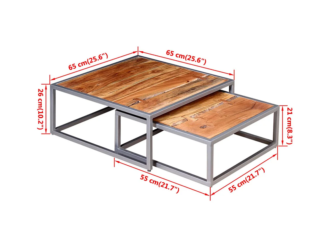 Mesa de centro | Mesa auxiliar salon y LED madera ingeniería gris hormigón 40x40x30cm SHL4196