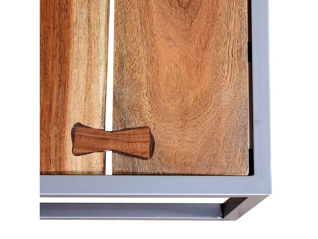 Couchtisch 2er Set-Beistelltisch Massivholz Akazie SHL11412