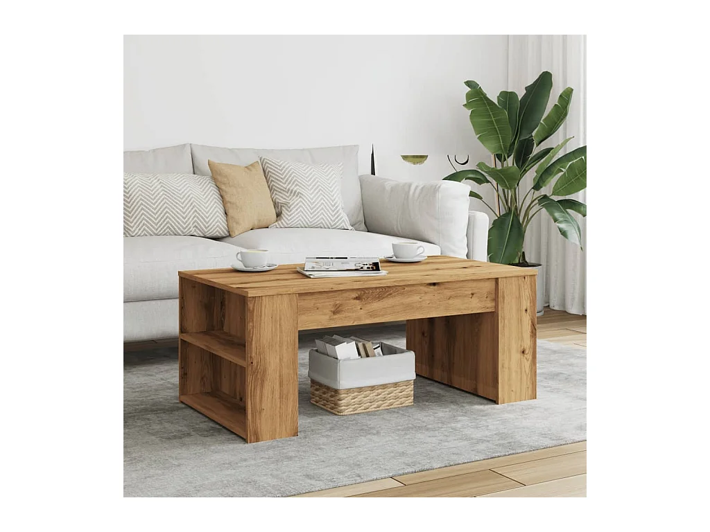 Mesa de centro-Mesa auxiliar madera maciza reciclada y acero Ø50x40 cm SHL3818