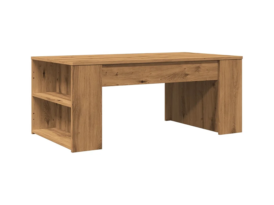Mesa de centro-Mesa auxiliar madera maciza reciclada y acero Ø50x40 cm SHL3818