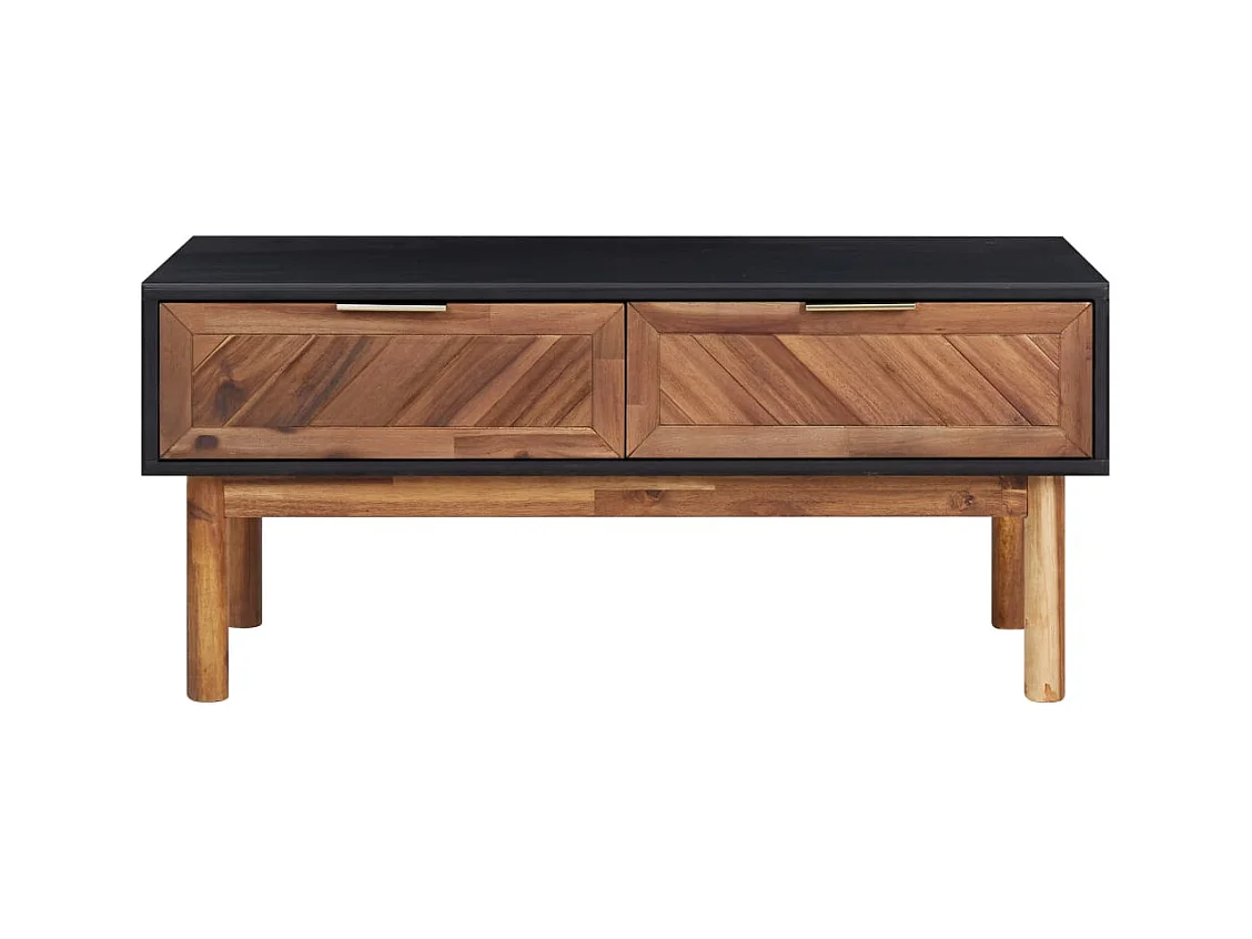 Mesa de centro | Mesa de café | Mesa auxiliar Roble negro 100x50x40 cm Madera contrachapada SHL2179