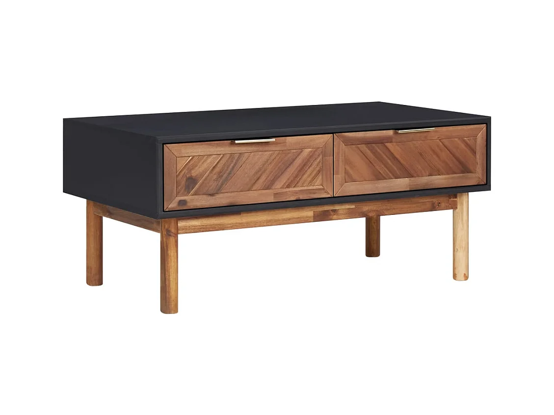 Mesa de centro | Mesa de café | Mesa auxiliar Roble negro 100x50x40 cm Madera contrachapada SHL2179