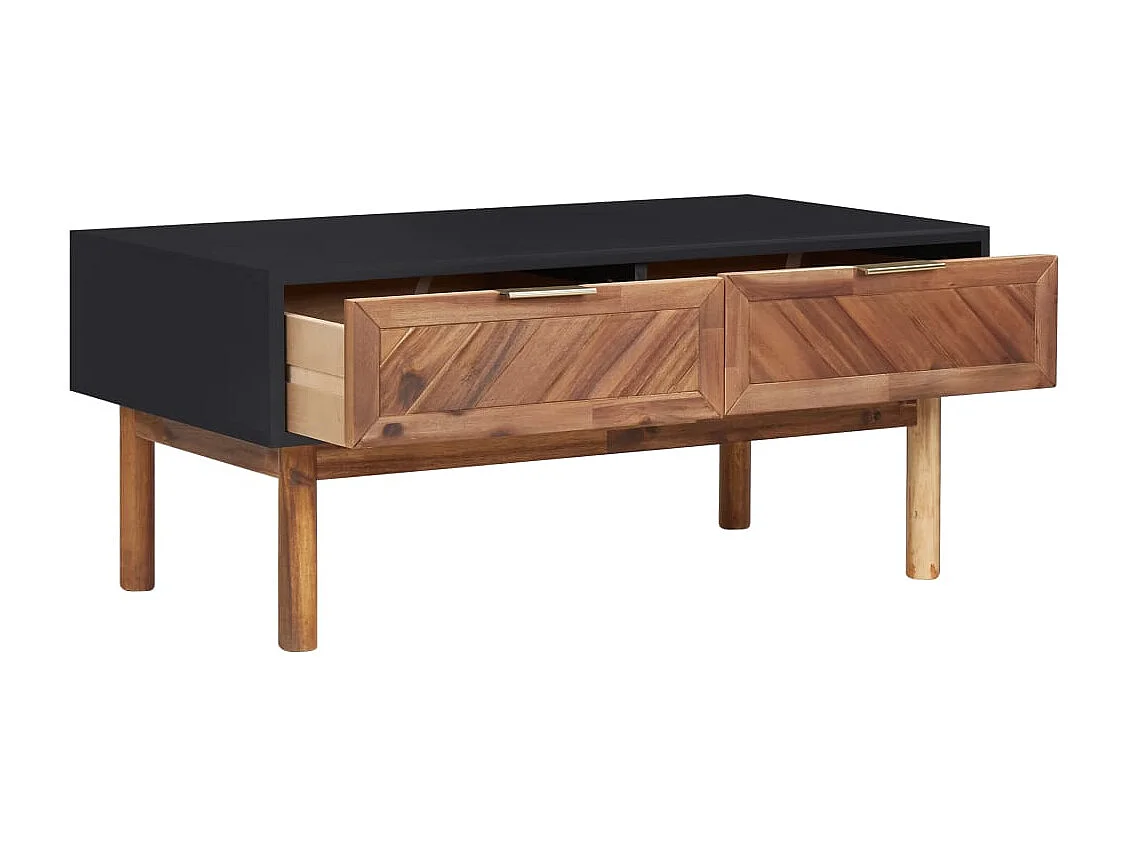 Table basse salon-Table d'appoint 90x50x40 cm Bois d'acacia massif et MDF SHL65420