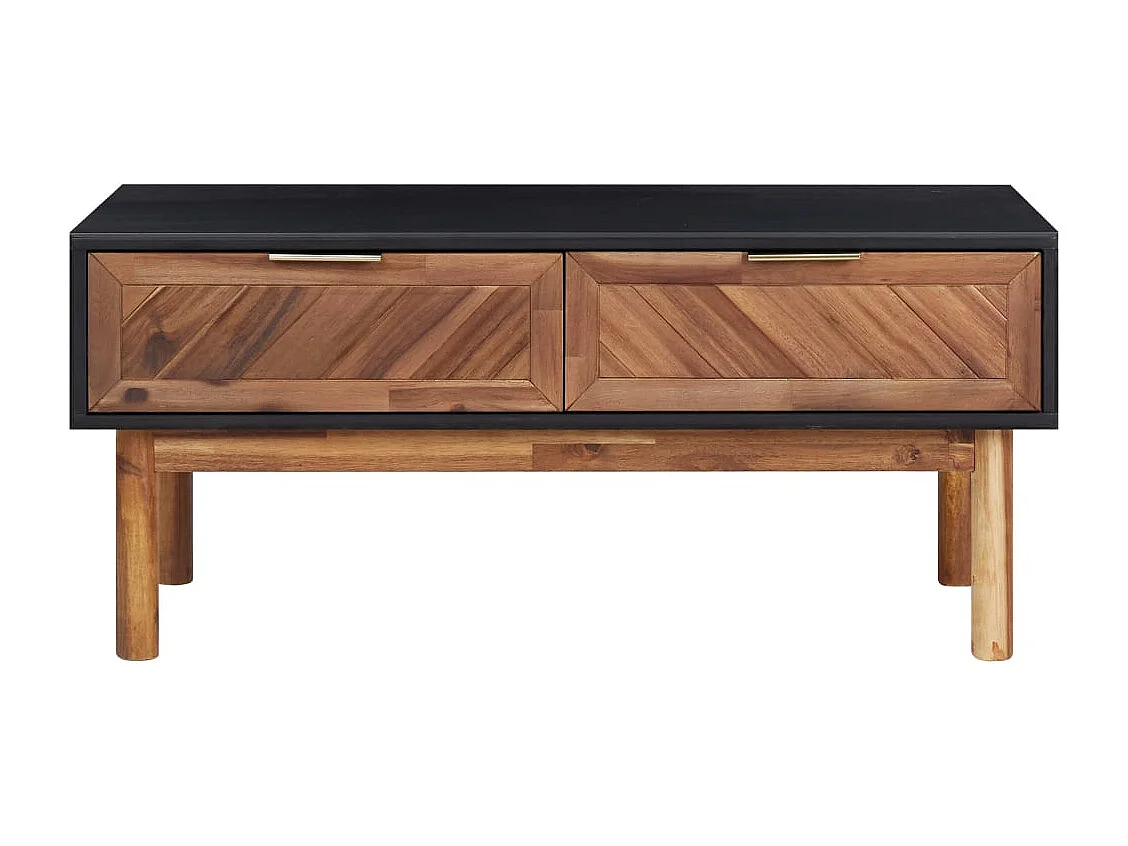 Table basse salon-Table d'appoint 90x50x40 cm Bois d'acacia massif et MDF SHL65420