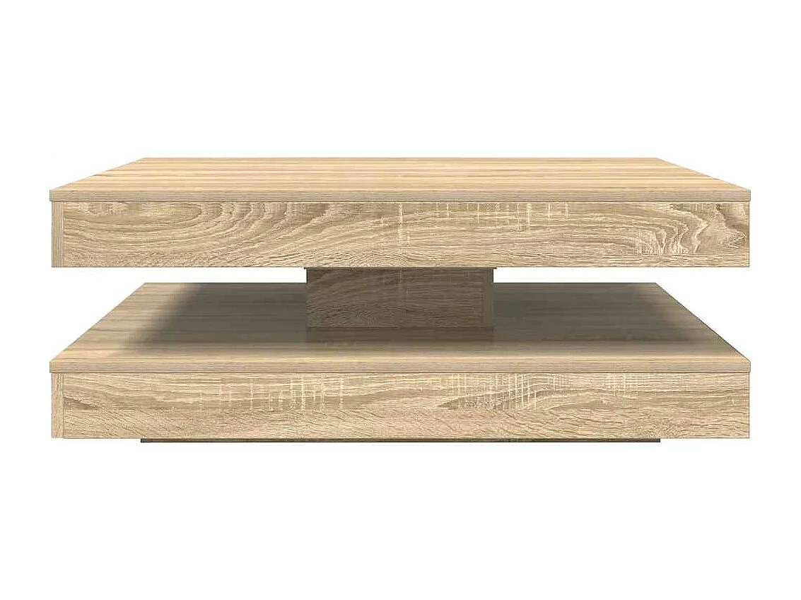 Couchtisch 360-Grad Drehbar Sonoma-Eiche 90x90x34,5 cm SHL92211