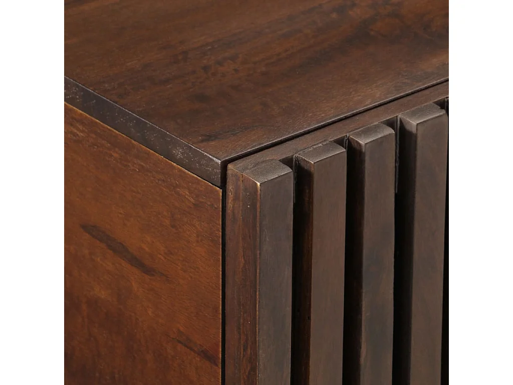 Mesa de centro | Mesa auxiliar con luces LED madera de ingeniería negra SHL382508