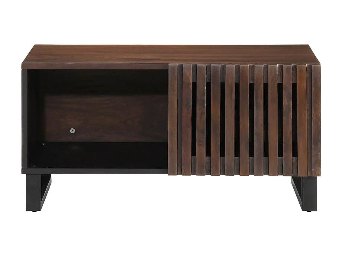 Table basse salon-Table d'appoint marron 80x51x40 cm bois de massif manguier SHL94830