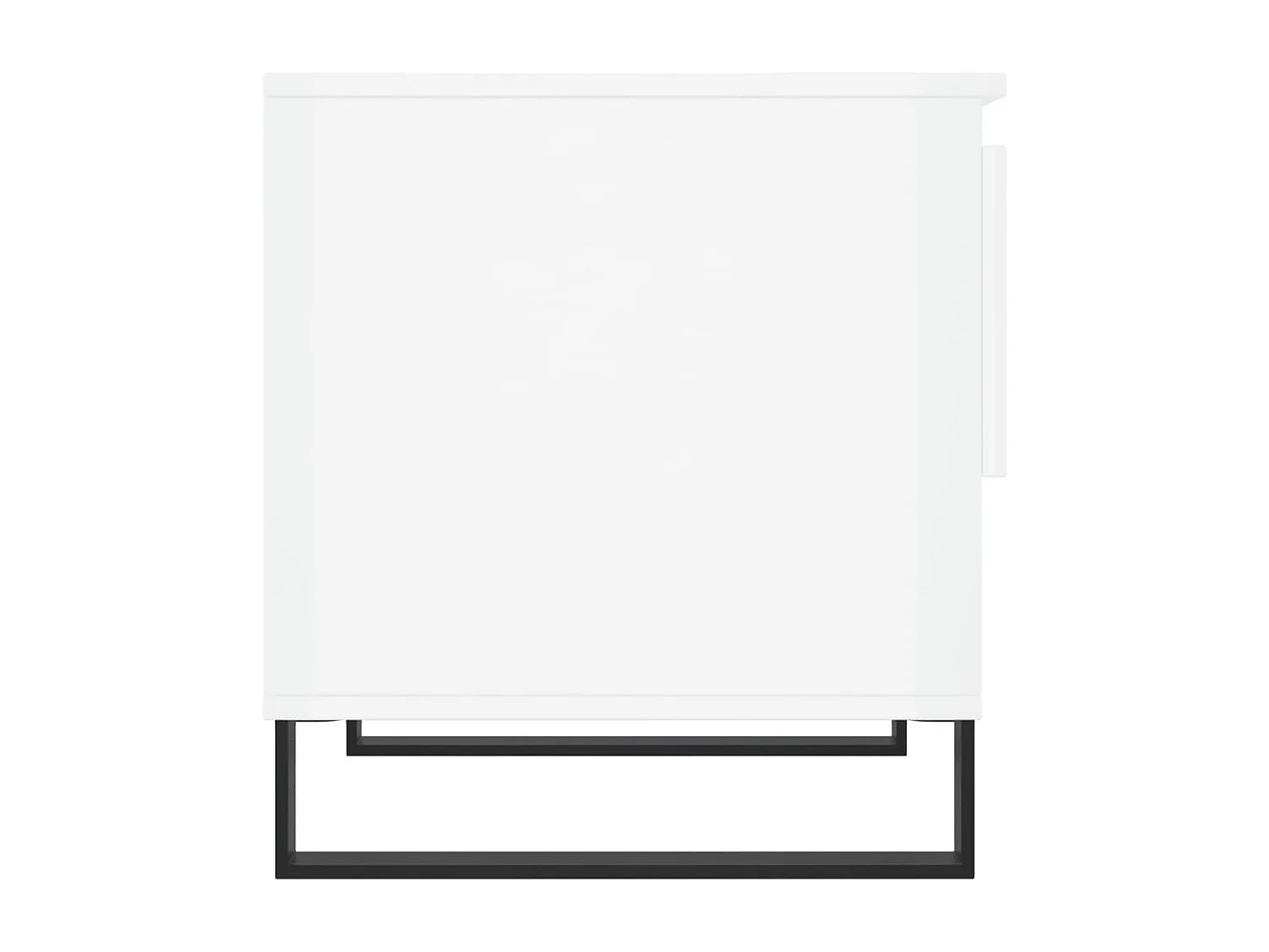 Lot de 2 Tables basses-Tables d'appoint blanc brillant 50x46x50cm bois d'ingénierie SHL24705