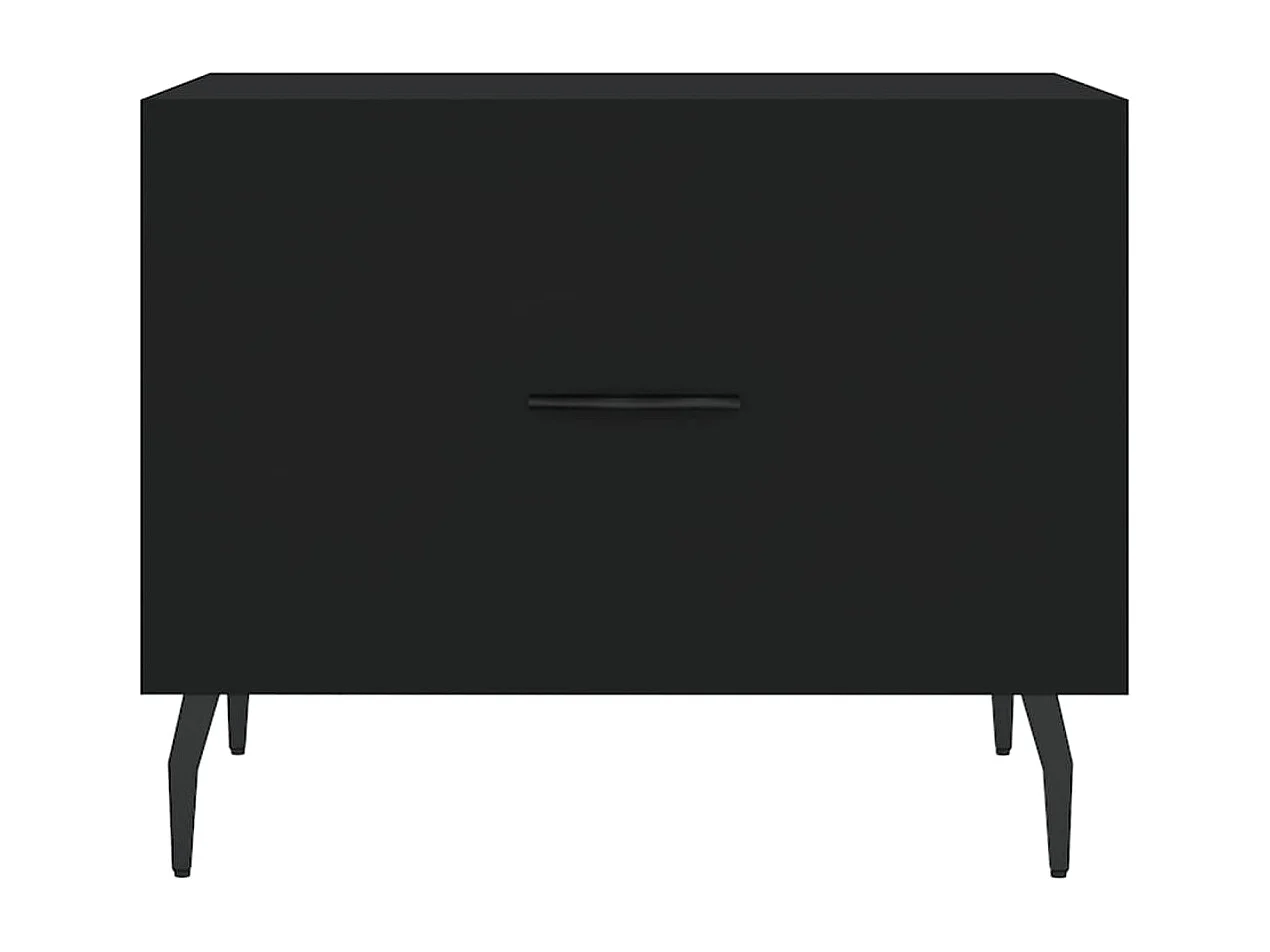 Salontafel | Woonkamertafel | Bijzettafel 50x50x40 cm bewerkt hout zwart