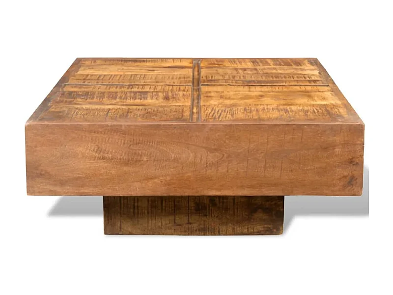 Table basse salon-Table d'appoint carrée Marron Bois massif de manguier SHL61431