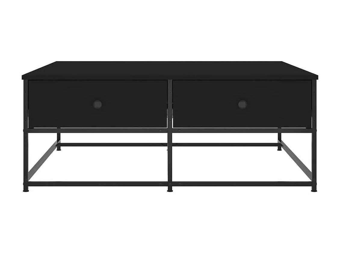 Mesa de centro | Mesa de apoio 100x99x40 cm derivados de madeira preto
