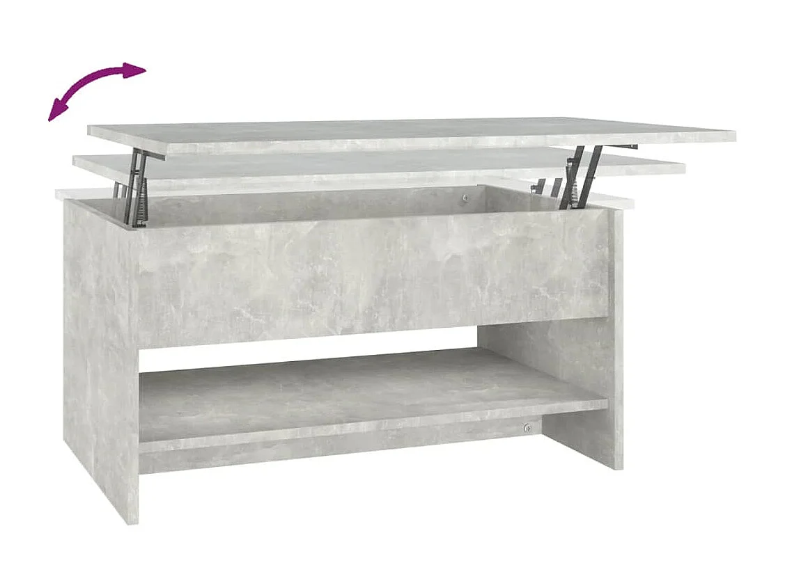 Couchtisch-Sofatisch-Beistelltische Betongrau 80x50x40 cm Holzwerkstoff SHL85131