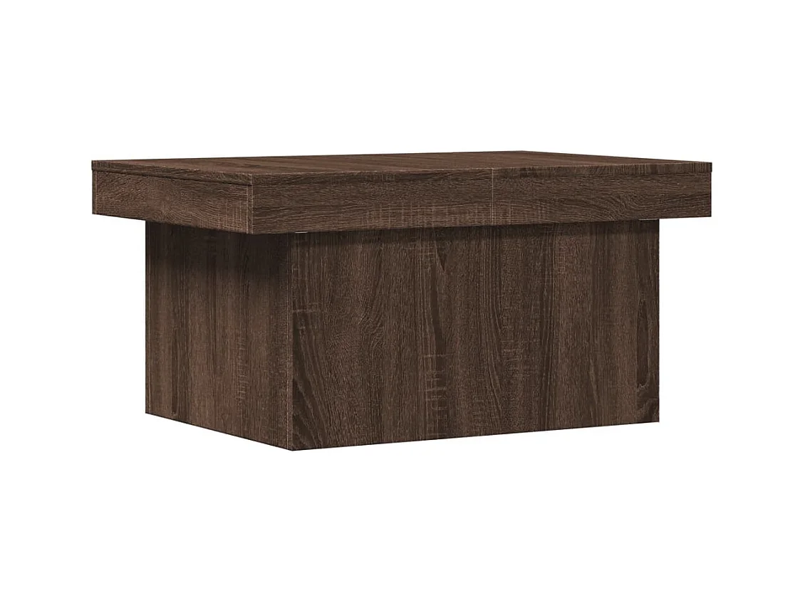 Mesa de centro-Mesa auxiliar de madera maciza de teca 60 cm SHL3723