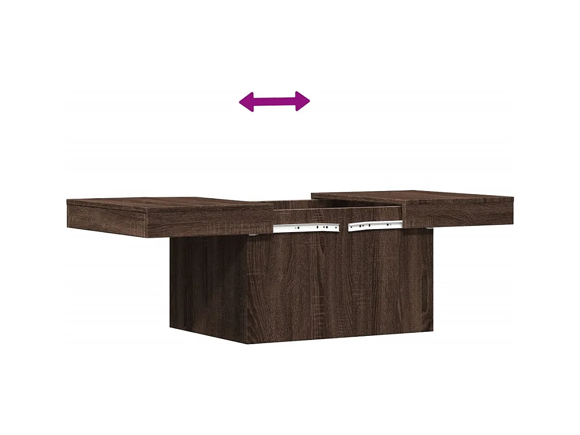 Mesa de centro-Mesa auxiliar de madera maciza de teca 60 cm SHL3723