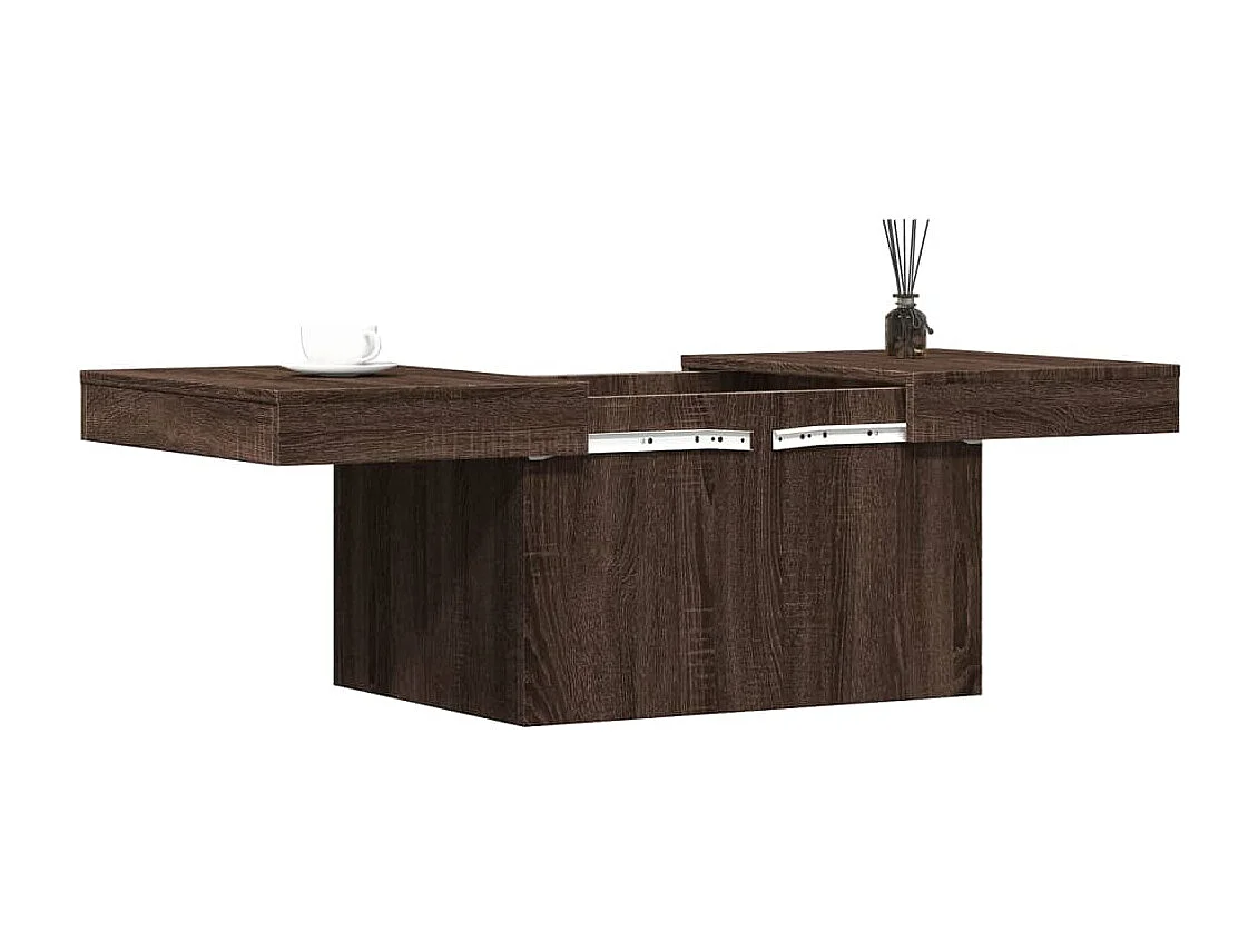 Couchtisch-Wohnzimmertisch-Beistelltische Braun Eichen-Optik 80x55x40 cm Holzwerkstoff SHL64996