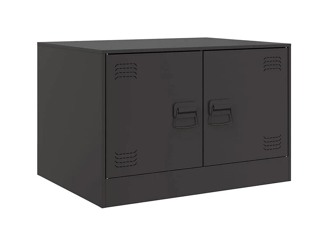 Table basse salon-Table d'appoint noir 67x50x44 cm acier SHL75934