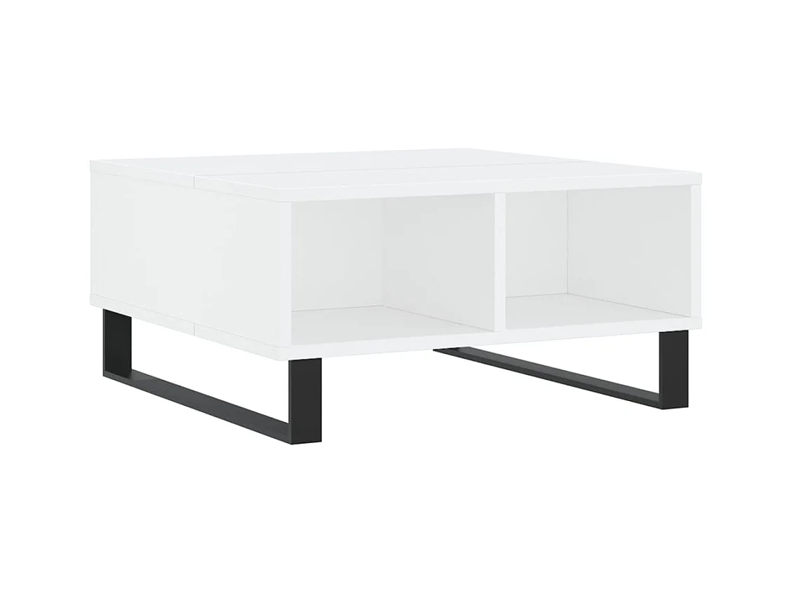 Table basse salon-Table d'appoint blanc 60x60x30 cm bois d'ingénierie SHL51481