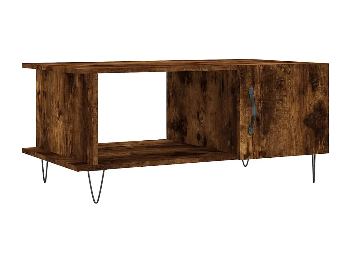 Couchtisch-Wohnzimmertisch-Beistelltische Räuchereiche 90x50x40 cm Holzwerkstoff SHL66764