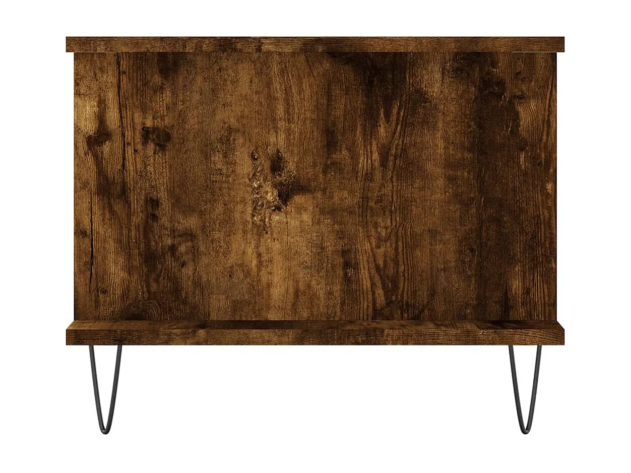 Couchtisch-Wohnzimmertisch-Beistelltische Räuchereiche 90x50x40 cm Holzwerkstoff SHL66764