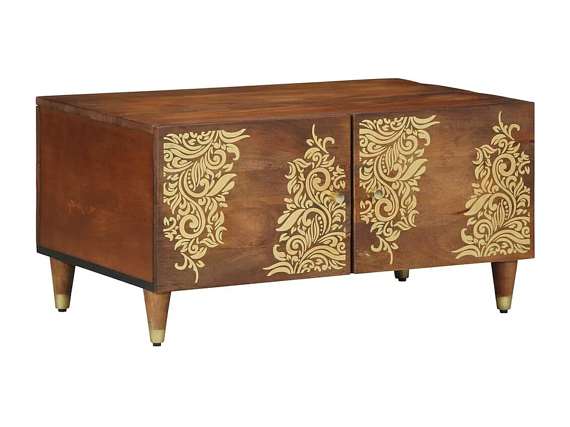 Couchtisch-Wohnzimmertisch-Beistelltische Honigbraun 80x50x40 cm Massivholz Mango SHL39282