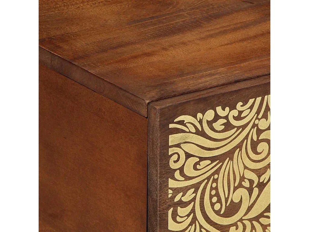 Couchtisch-Wohnzimmertisch-Beistelltische Honigbraun 80x50x40 cm Massivholz Mango SHL39282