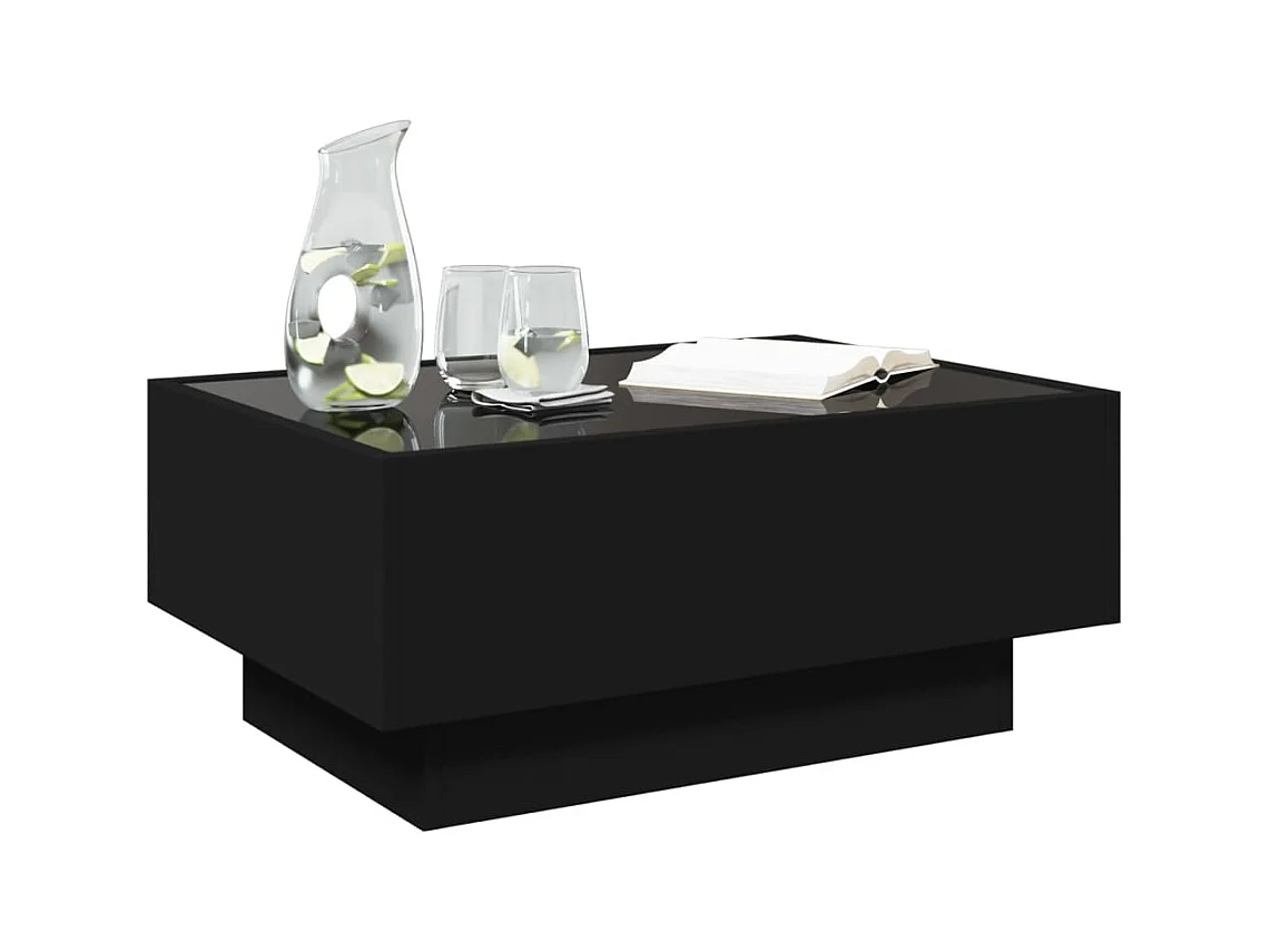 Mesa de centro-Mesa auxiliar madera contrachapada gris hormigón 80x50x36 cm SHL346737