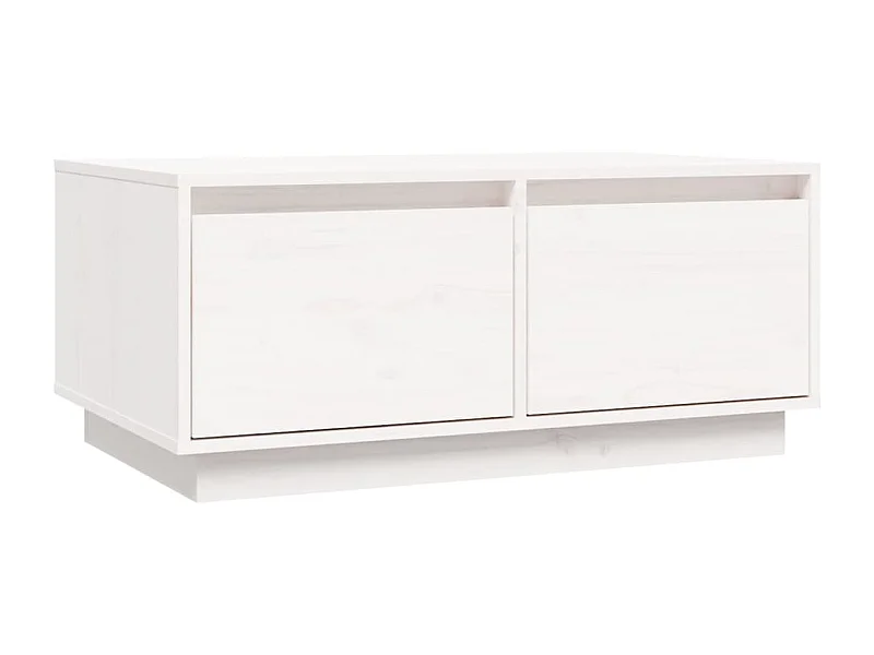 Mesa de centro | Mesa de apoio 80x50x35 cm madeira de pinho maciça branco