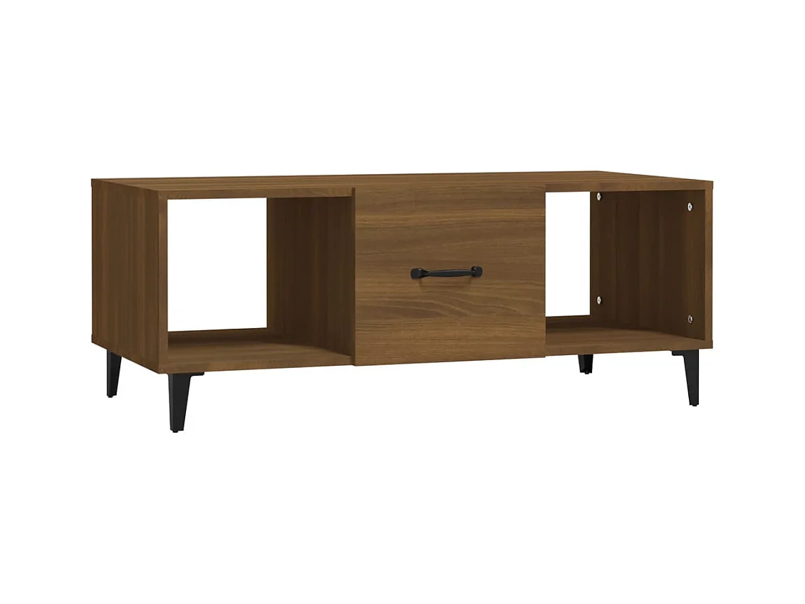Mesa de centro | Mesa auxiliar madera contrachapada negro 60x50x36,5 cm SHL486222