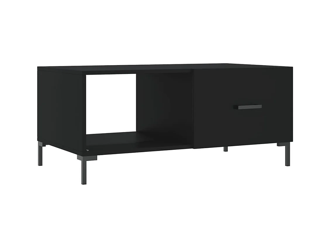 Mesa de centro | Mesa auxiliar madera de ingeniería negra 80x50x50 cm SHL3014