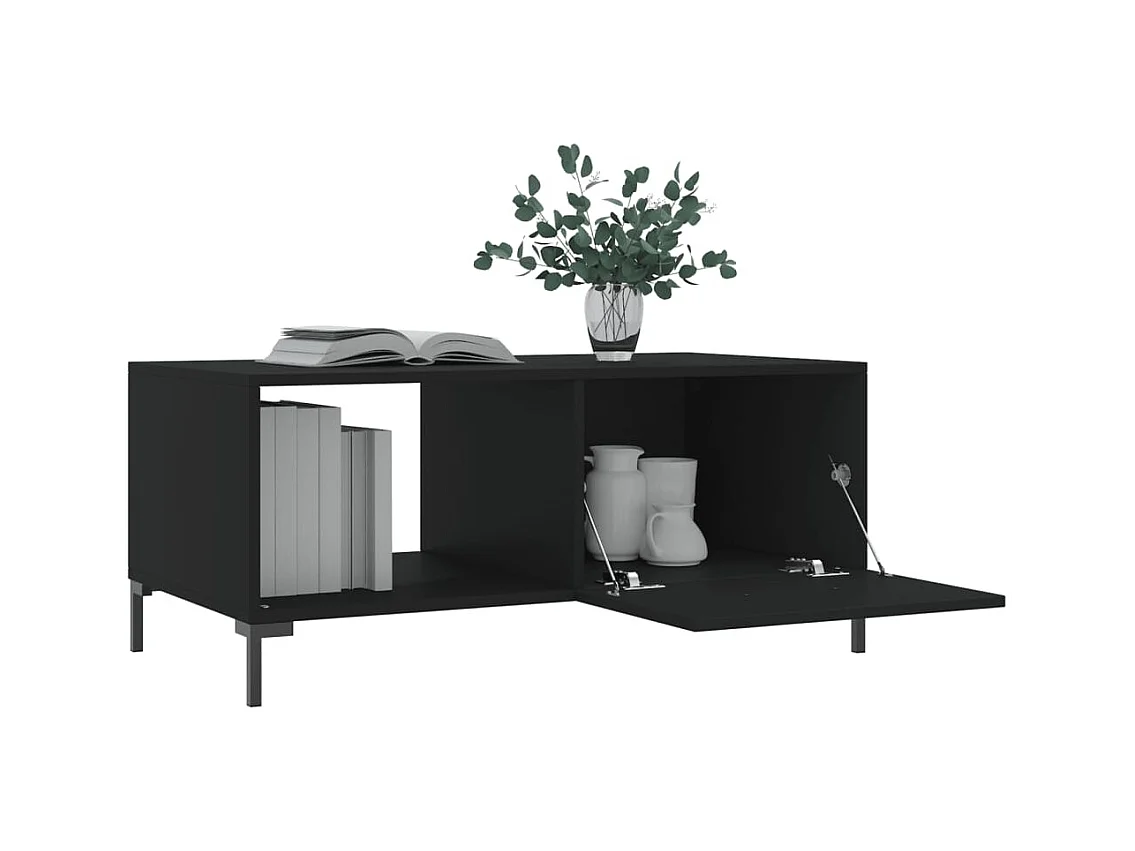 Mesa de centro | Mesa auxiliar madera de ingeniería negra 80x50x50 cm SHL3014