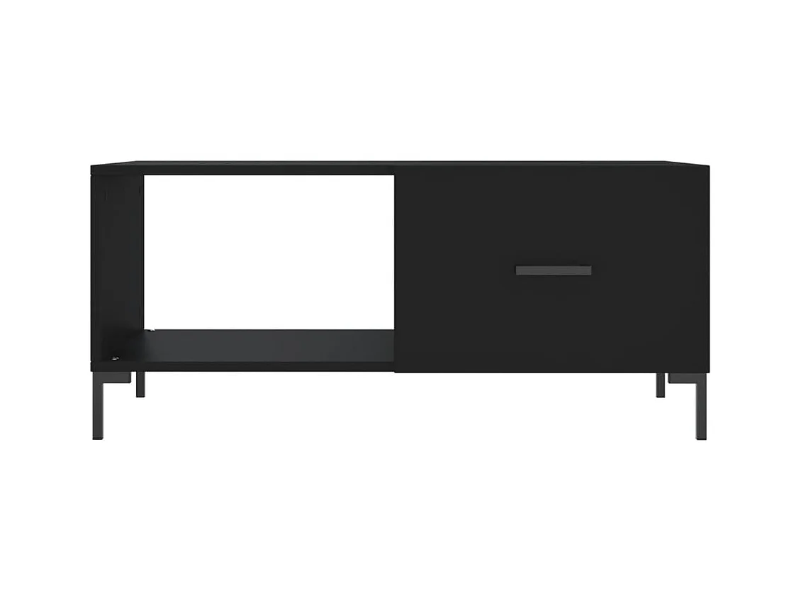 Mesa de centro | Mesa auxiliar madera de ingeniería negra 80x50x50 cm SHL3014