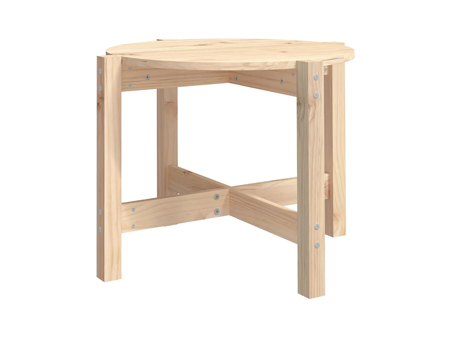 Mesa de centro | Mesa auxiliar madera de ingeniería blanco 60x60x30 cm SHL283075