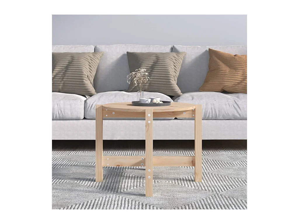 Mesa de centro | Mesa auxiliar madera de ingeniería blanco 60x60x30 cm SHL283075