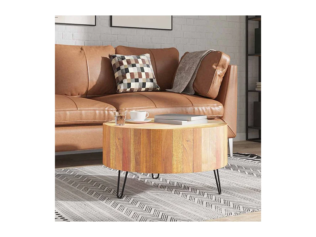 Mesa de centro | Mesa de apoio em madeira maciça reciclada