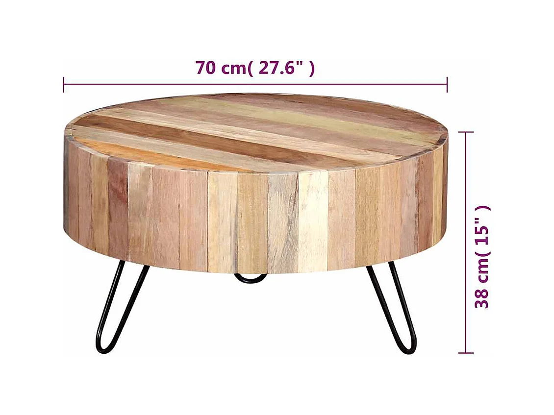 Table basse salon-Table d'appoint Bois de récupération massif SHL36047
