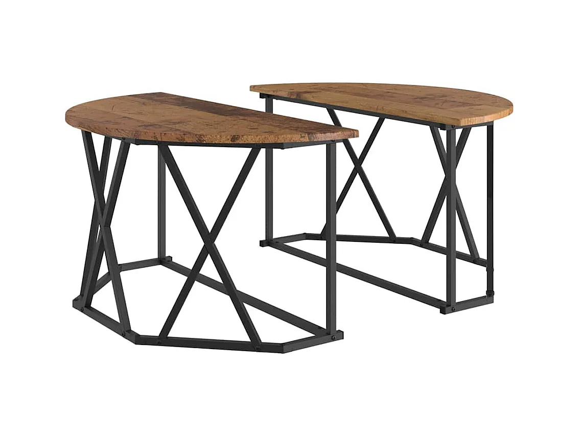 Mesa de centro-Mesa auxiliar-Mesita de centro madera de ingeniería roble Sonoma 55x55x42 cm SHL73207