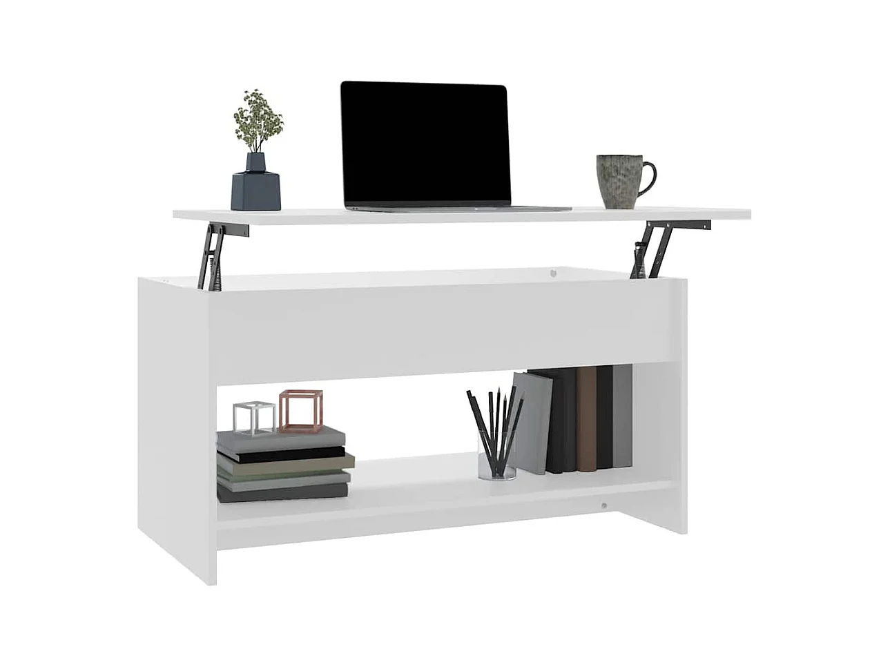 Mesa de centro | Mesa auxiliar de madera maciza de pino 80x50x35 cm SHL568083