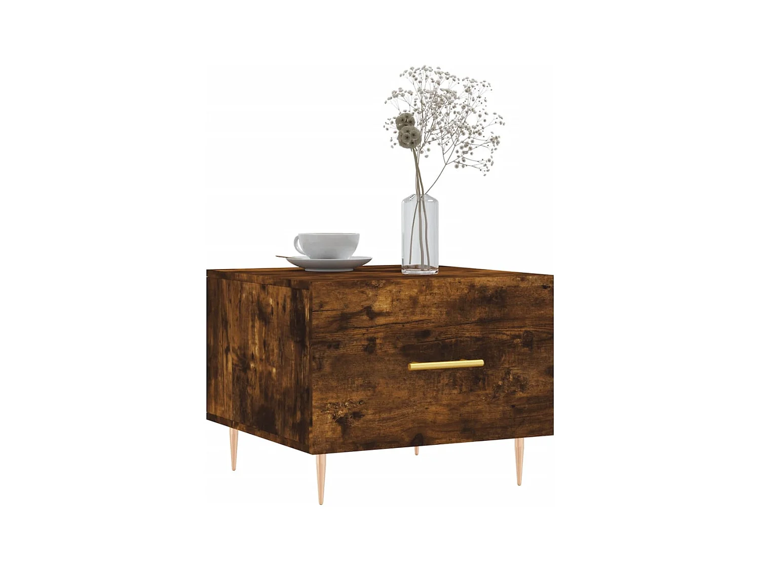 Mesa de centro | Mesa auxiliar madera de ingeniería roble artisan 40x40x30 cm SHL391880