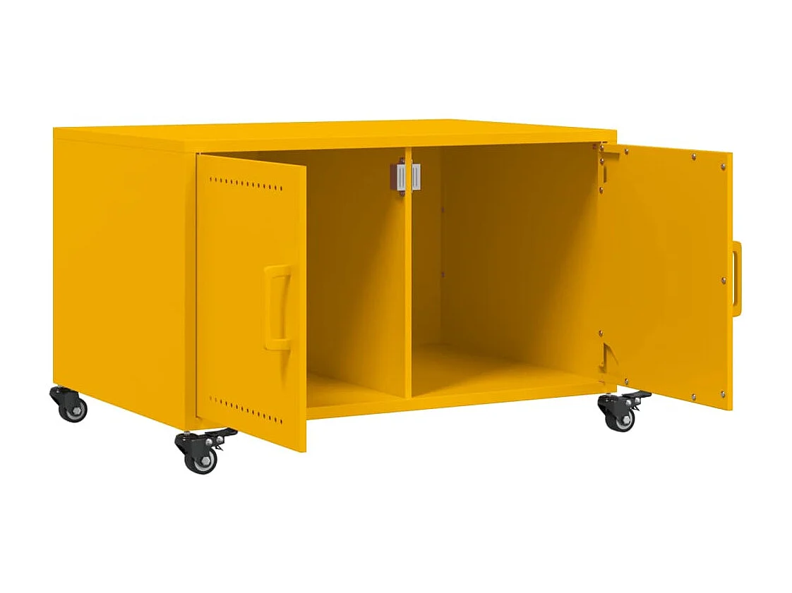 Mesa de centro-Mesa auxiliar madera contrachapada color roble 100x60x42 cm SHL4382