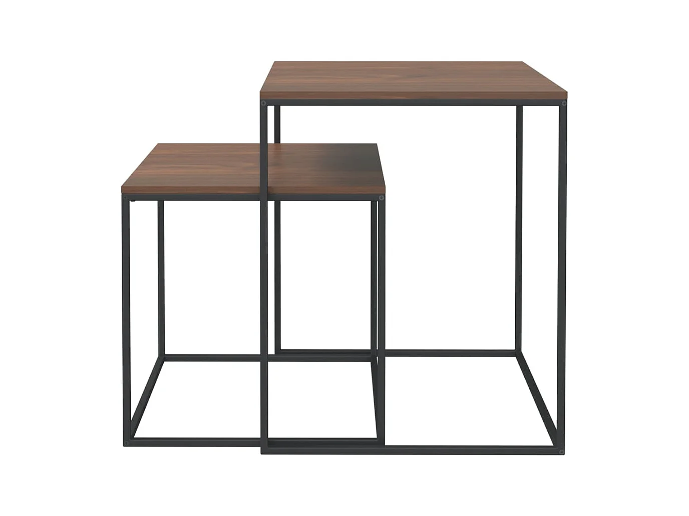 Mesa de centro | Mesa auxiliar acero laminado en frío negro 68,5x50x43,5 cm SHL32344