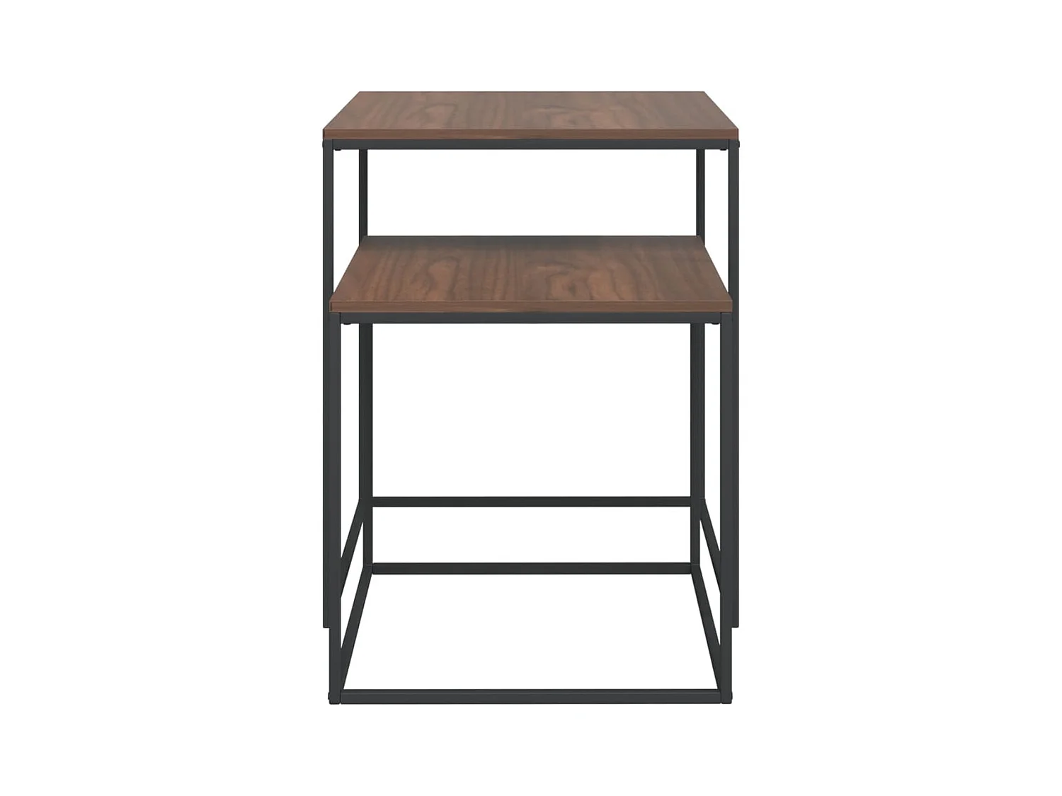 Mesa de centro | Mesa auxiliar acero laminado en frío negro 68,5x50x43,5 cm SHL32344