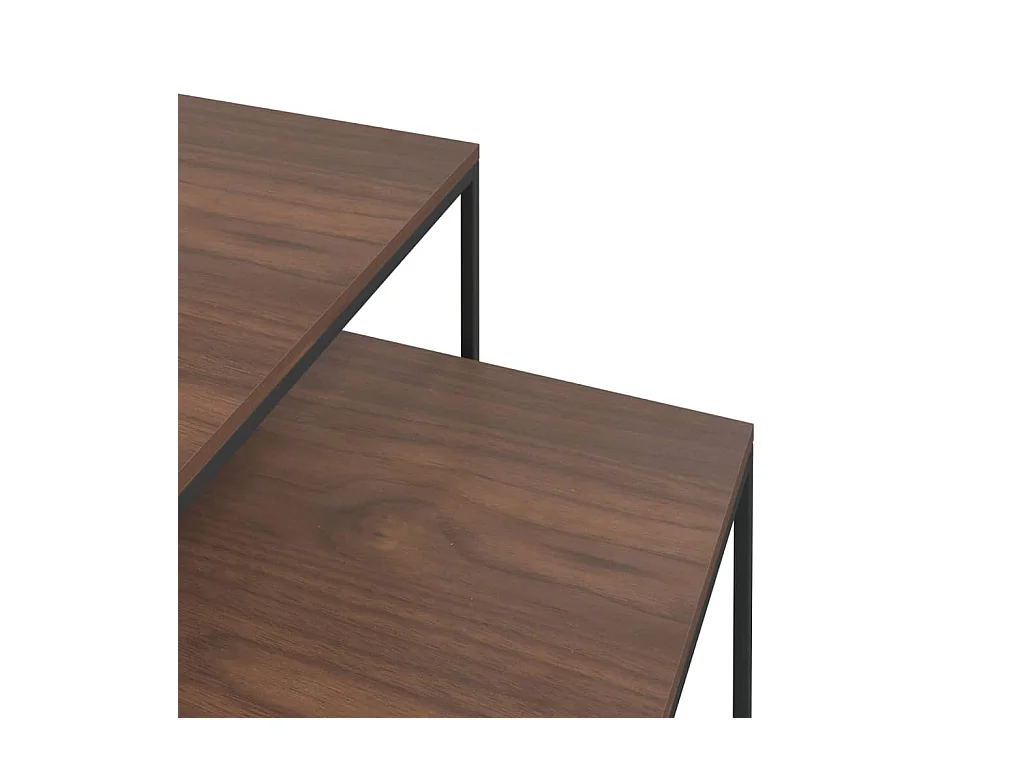 Mesa de centro | Mesa auxiliar acero laminado en frío negro 68,5x50x43,5 cm SHL32344