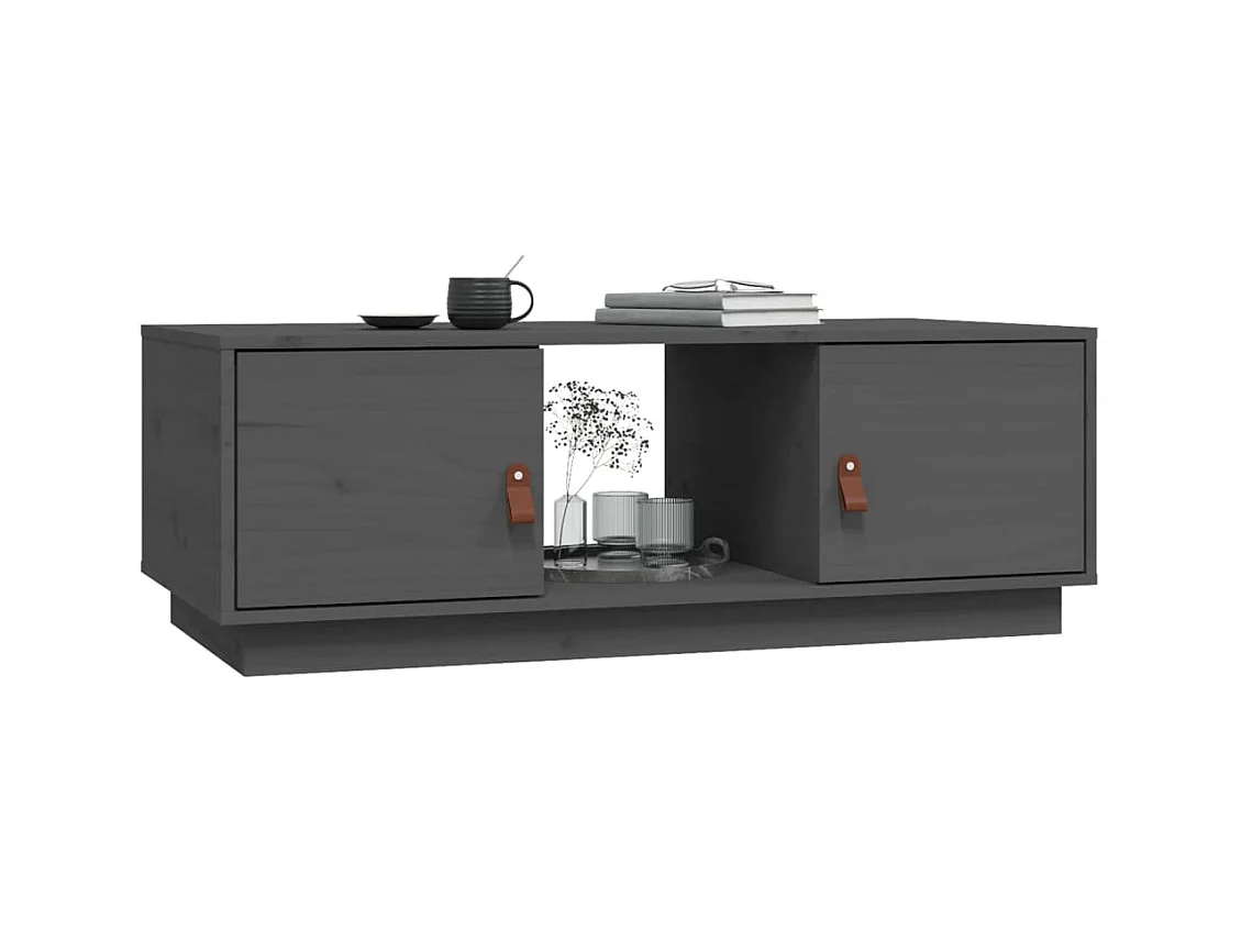 Mesa de centro | Mesa auxiliar madera contrachapada negro 90x50x40 cm SHL4869