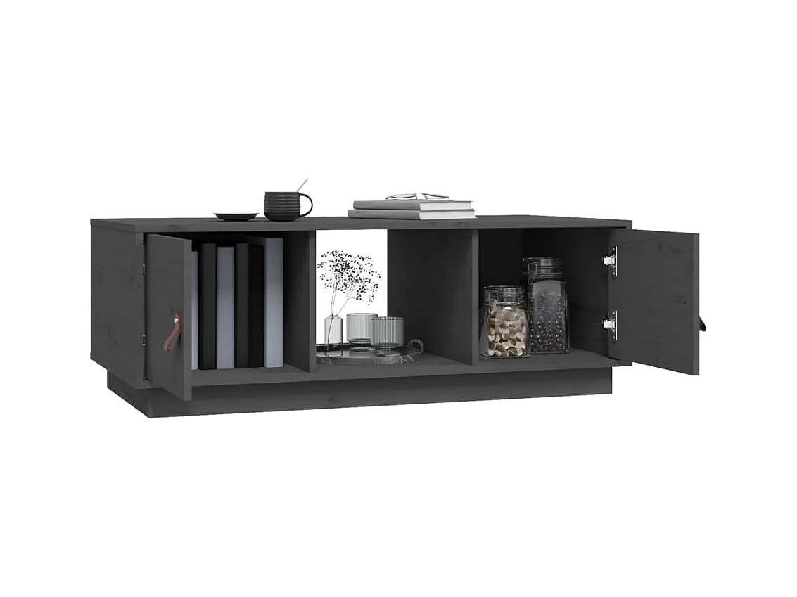 Mesa de centro | Mesa auxiliar madera contrachapada negro 90x50x40 cm SHL4869