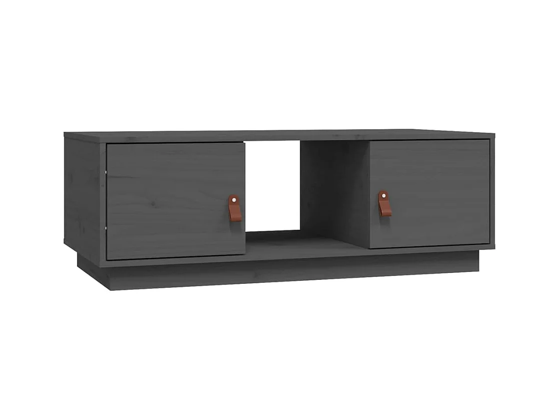 Table basse salon-Table d'appoint Gris 100x50x35 cm Bois massif de pin SHL3904