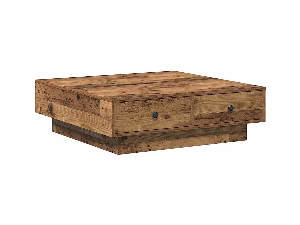 Table basse salon-Table d'appoint Bois Ancien Bois Récupéré 90x90x28 cm SHL76641