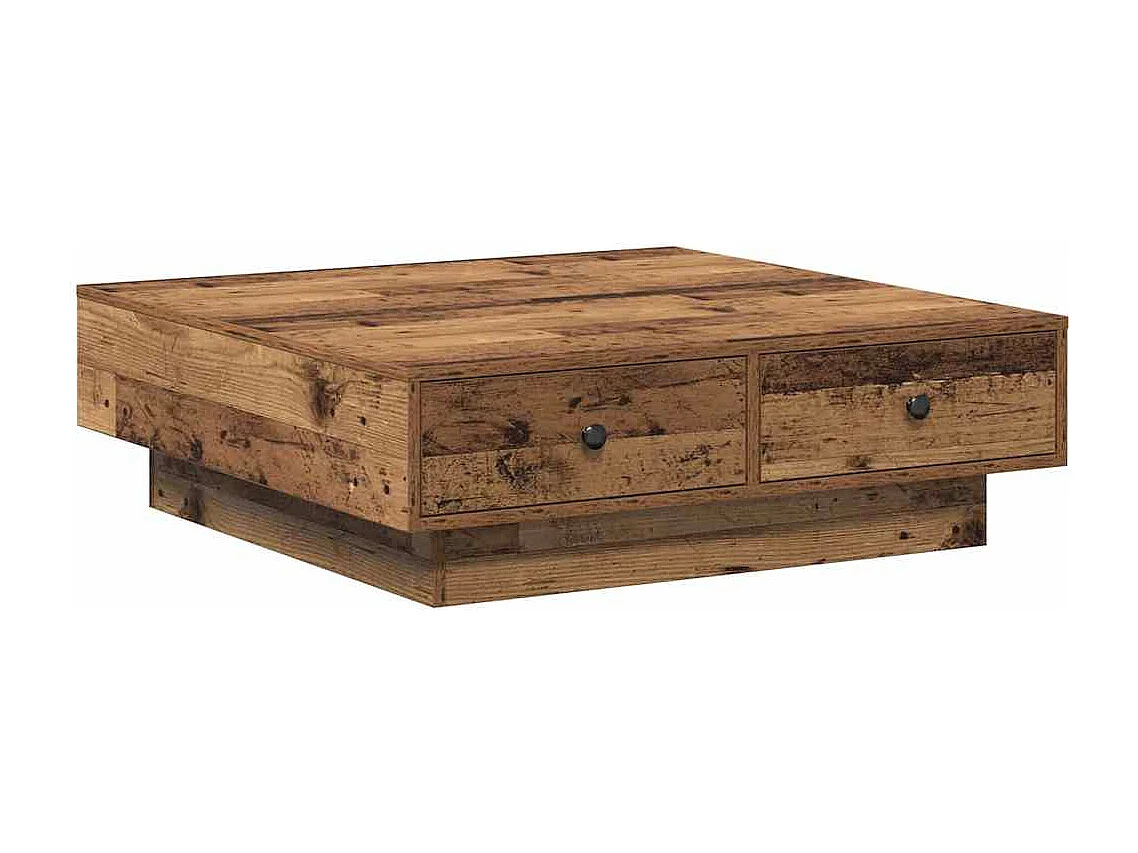 Table basse salon-Table d'appoint Bois Ancien Bois Récupéré 90x90x28 cm SHL76641