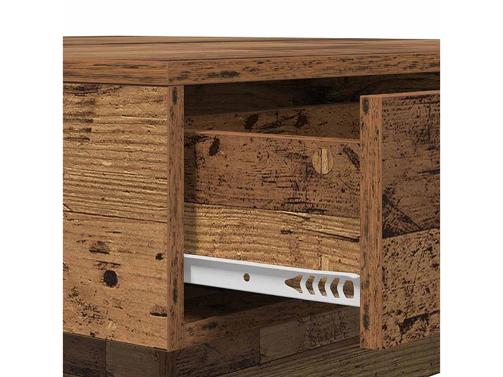 Salontafel | Koffietafel Oud hout 90 x 90 x 28 cm Bewerkt hout